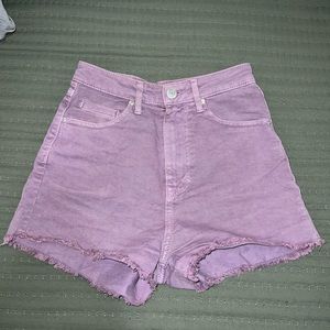 Zara purple wash shorts